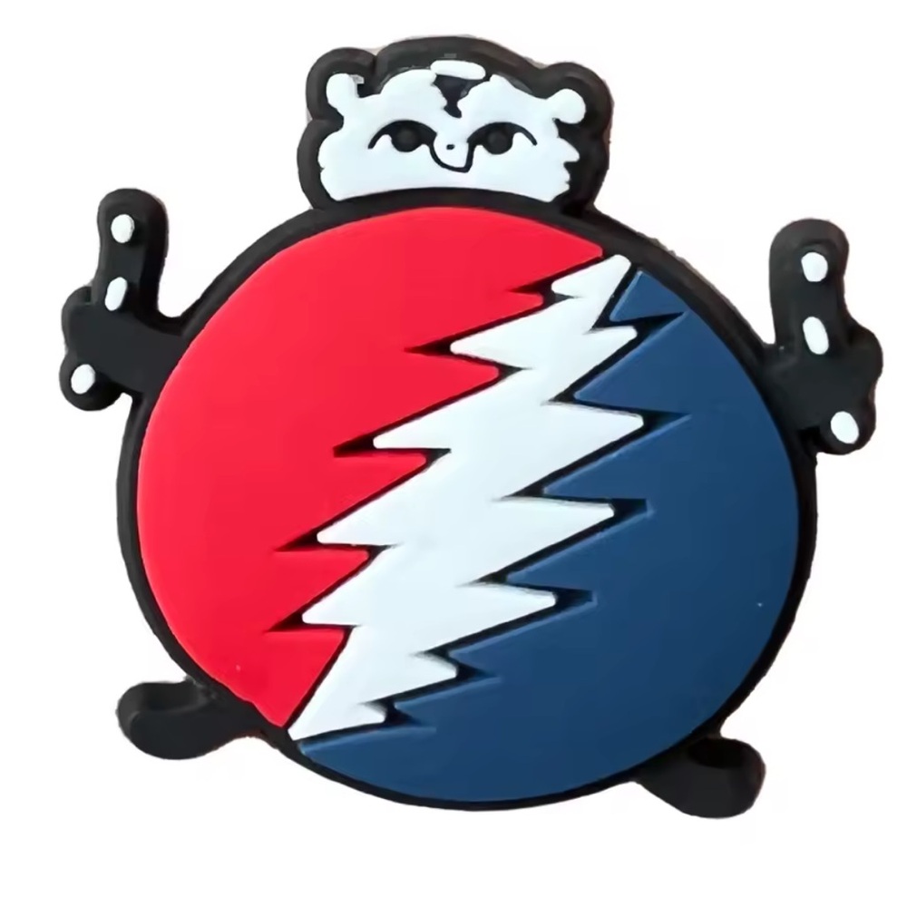Colorful Grateful Dead Set of 10 Random Croc  Charms FREE Bear Patch w/purchase - Picture 7 of 15